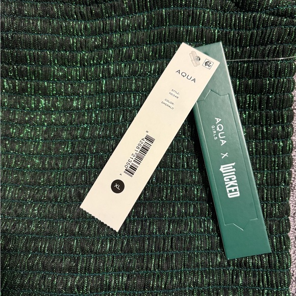 AQUA x Wicked Girls' Emerald Dress, Big Kid Size XL- Exclusive NWT - Picture 6 of 6